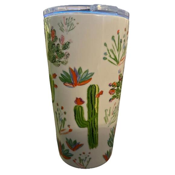 Starbucks ARIZONA Ceramic Cactus Floral Scene 12oz Travel Mug Cup Tumbler w/Lid - Picture 3 of 7